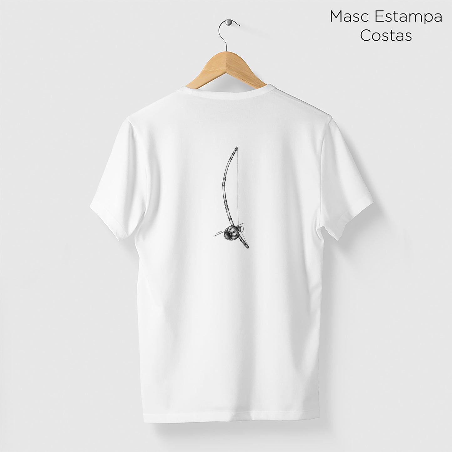 Camiseta Amazônia BERIMBAU - BRANCO - cód 2199