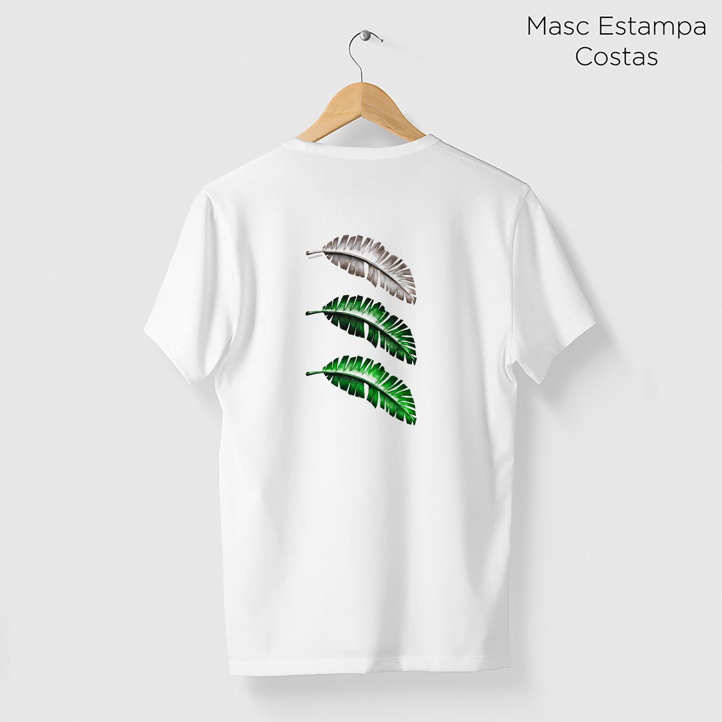 Camiseta Amazônia 3 FOLHAS – BRANCO - cód 2200