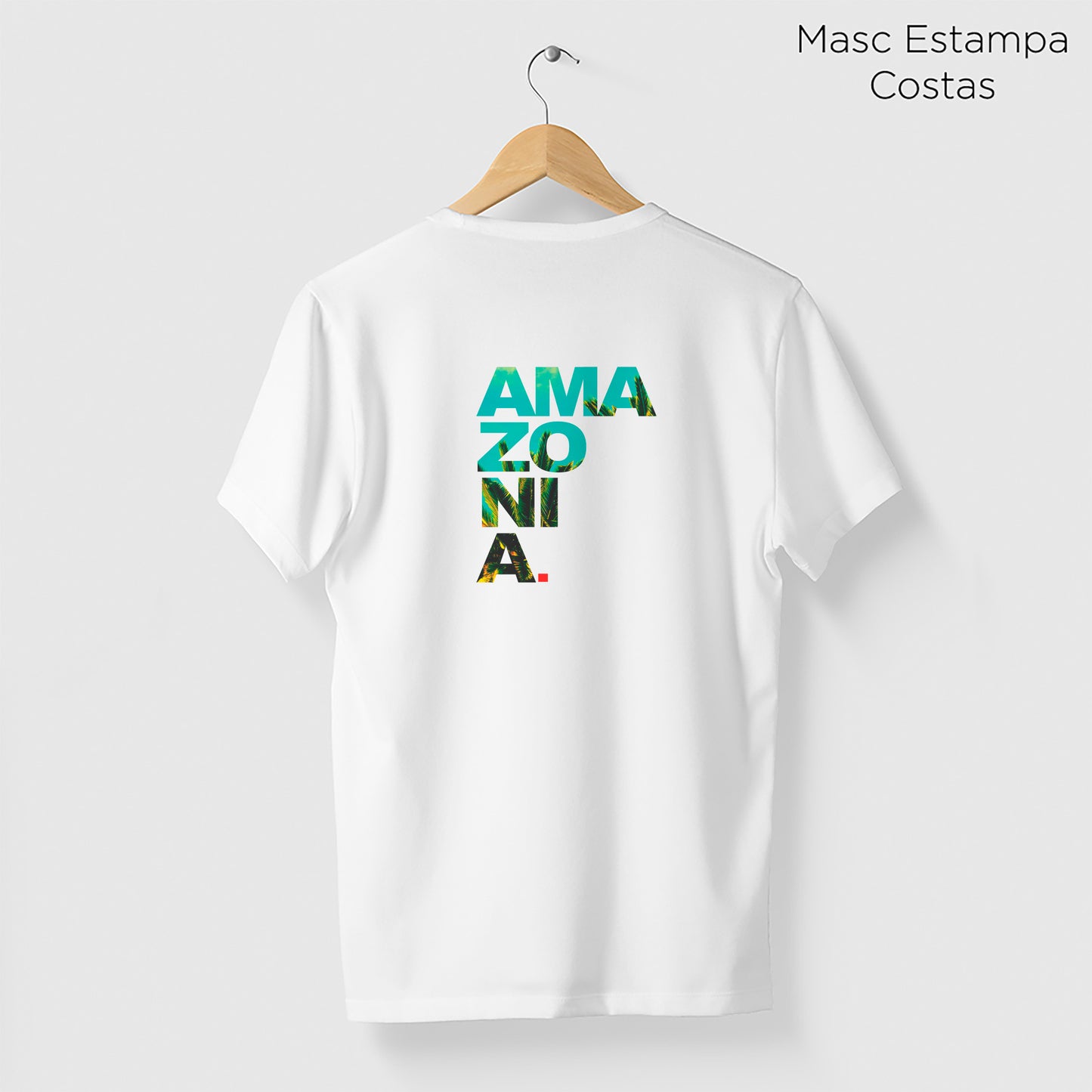 Camiseta Amazônia ESCRITO AMAZÔNIA – BRANCO - cód 2208