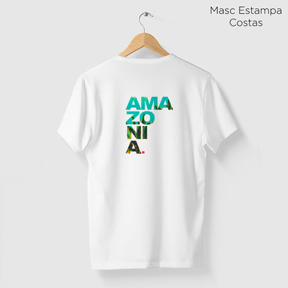 Camiseta Amazônia ESCRITO AMAZÔNIA – BRANCO - cód 2208