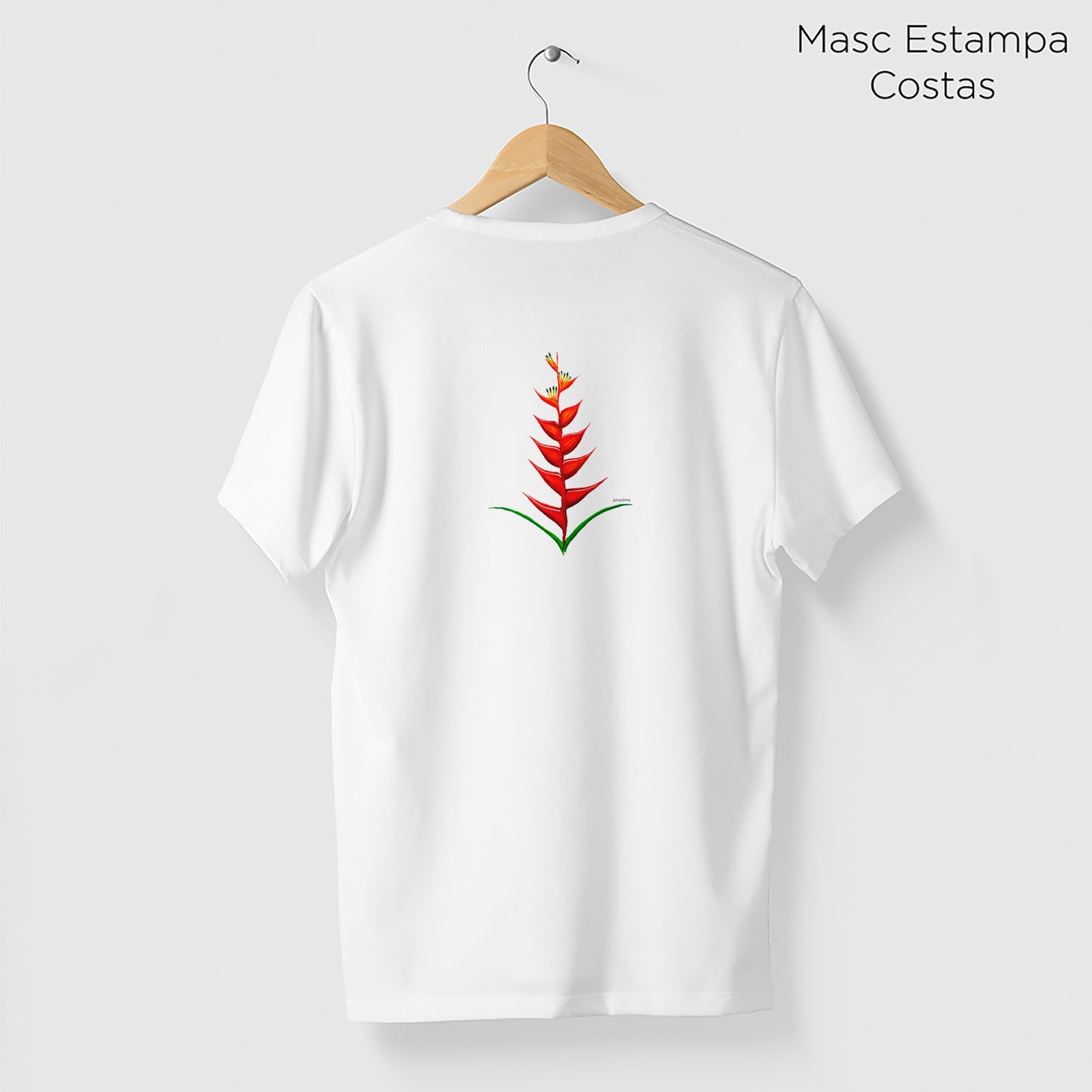 Camiseta Amazônia HELICÔNIA - BRANCO - cód 2211