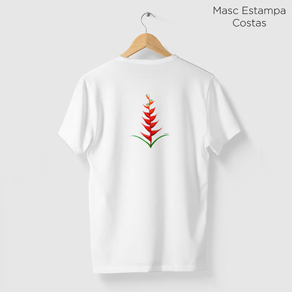 Camiseta Amazônia HELICÔNIA - BRANCO - cód 2211