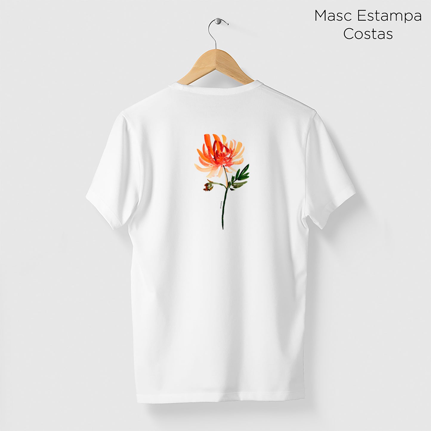 Camiseta Amazônia FLOR AQUARELA – BRANCO - cód 2213