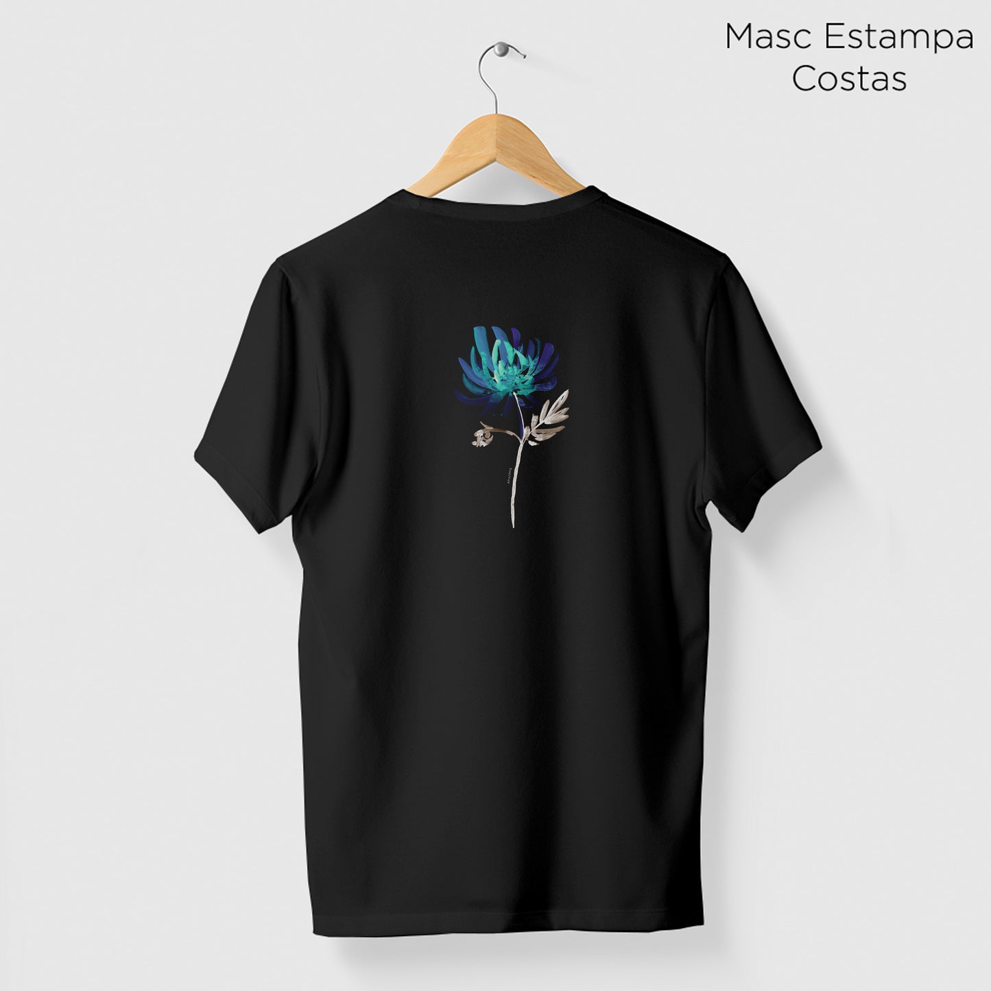 Camiseta Amazônia FLOR AQUARELA – PRETO - cód 2213