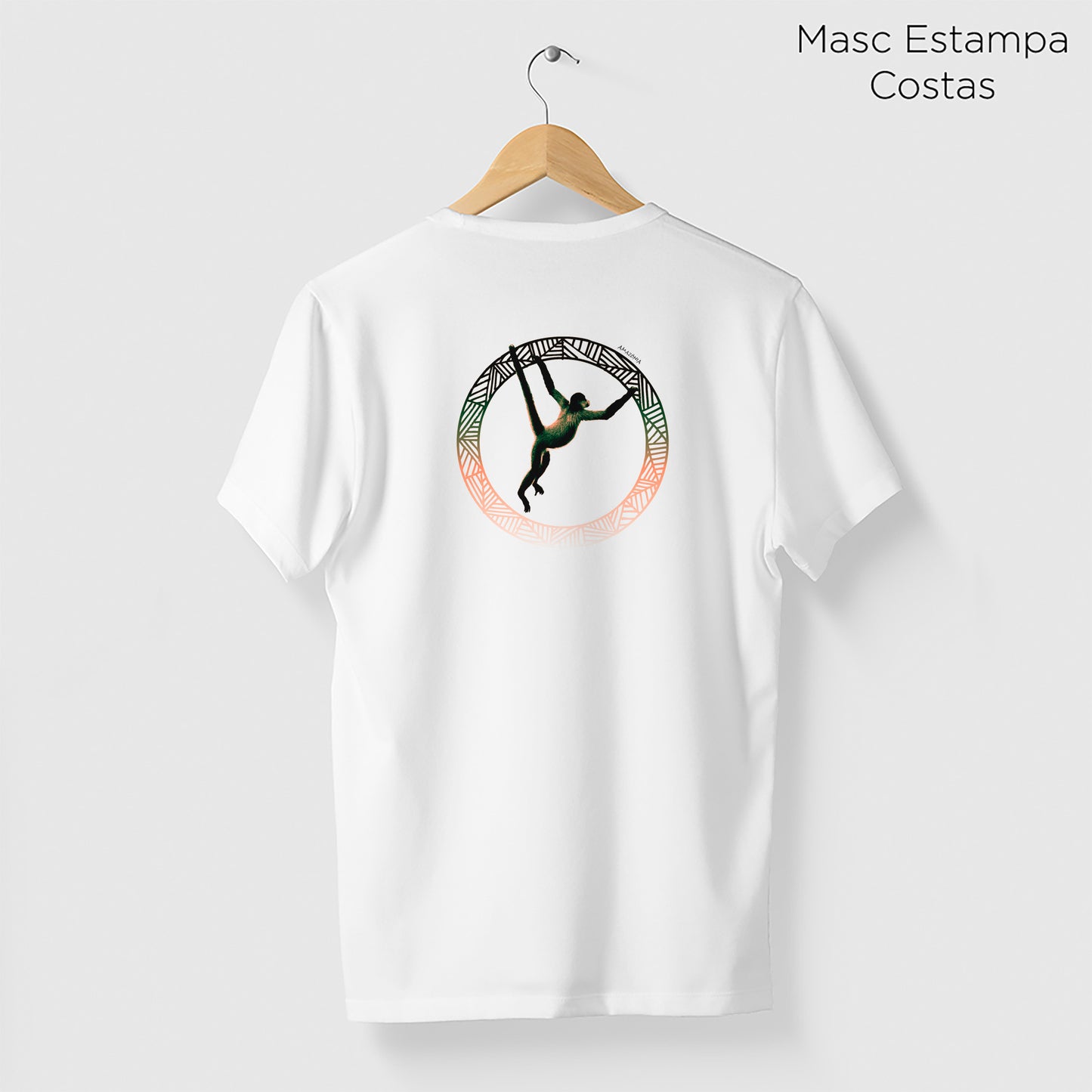 Camiseta Amazônia MACACO LOGO – BRANCO - cód 2216