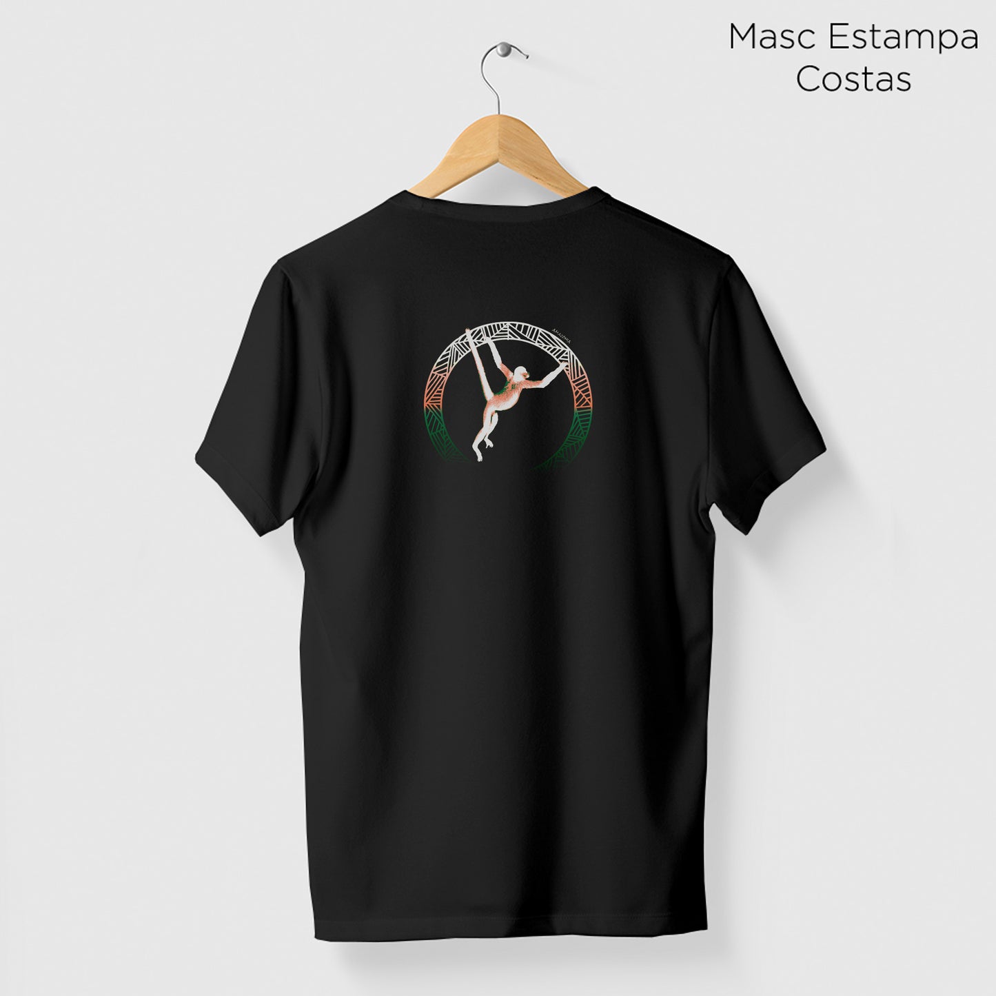 Camiseta Amazônia MACACO LOGO – PRETO - cód 2216