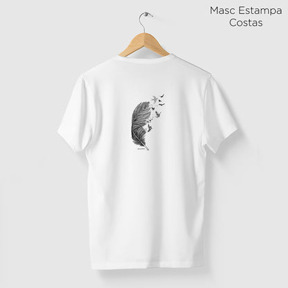 Camiseta Amazônia PÁSSAROS PENAS – BRANCO - cód 2218
