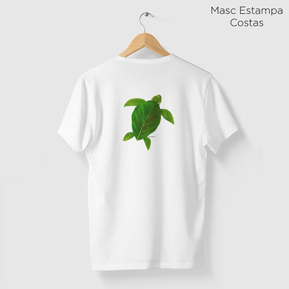 Camiseta Amazônia TARTARUGA FOLHA - BRANCO - cód 2230