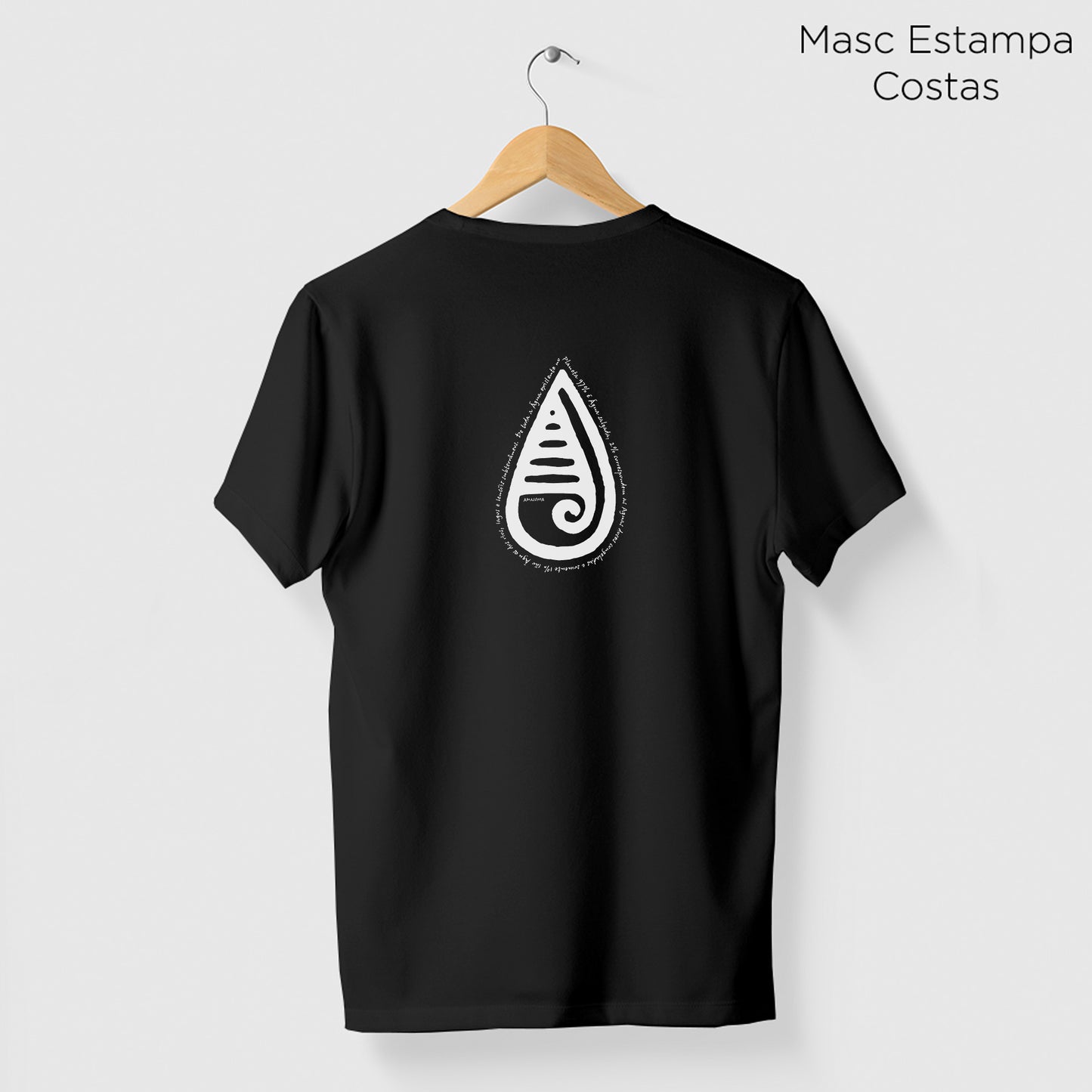Camiseta Amazônia GOTA ANCESTRAL - PRETO - cód 2232
