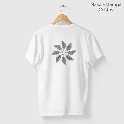 Camiseta Amazônia MANDALA DA FLORESTA - BRANCO - cód 2234