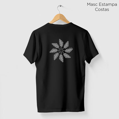 Camiseta Amazônia MANDALA DA FLORESTA - PRETO - cód 2234