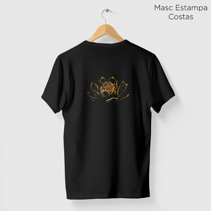 Camiseta Amazônia FLOR NOTURNA - PRETO - cód 2252