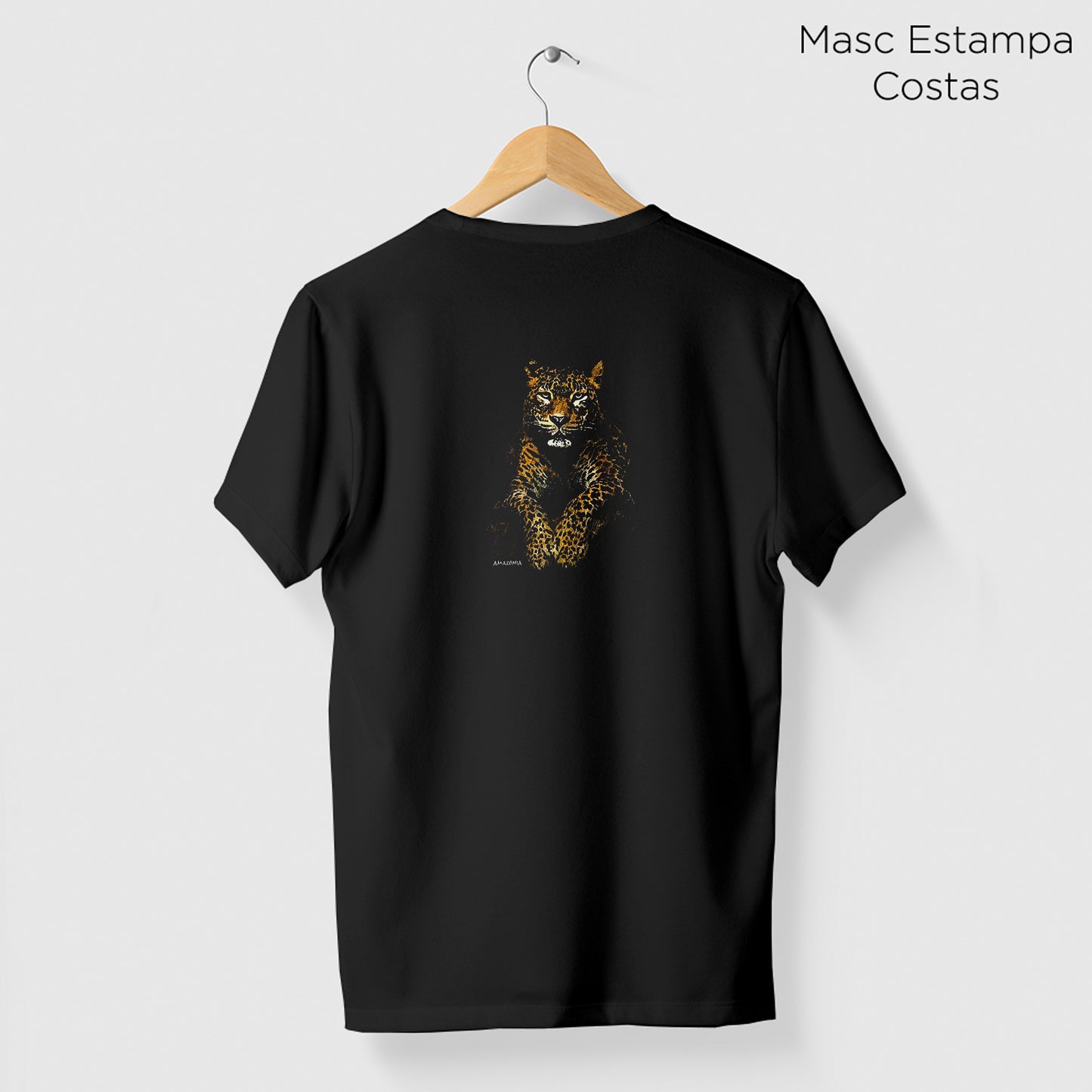 Camiseta Amazônia SILÊNCIO SELVAGEM - PRETO - cód 2256