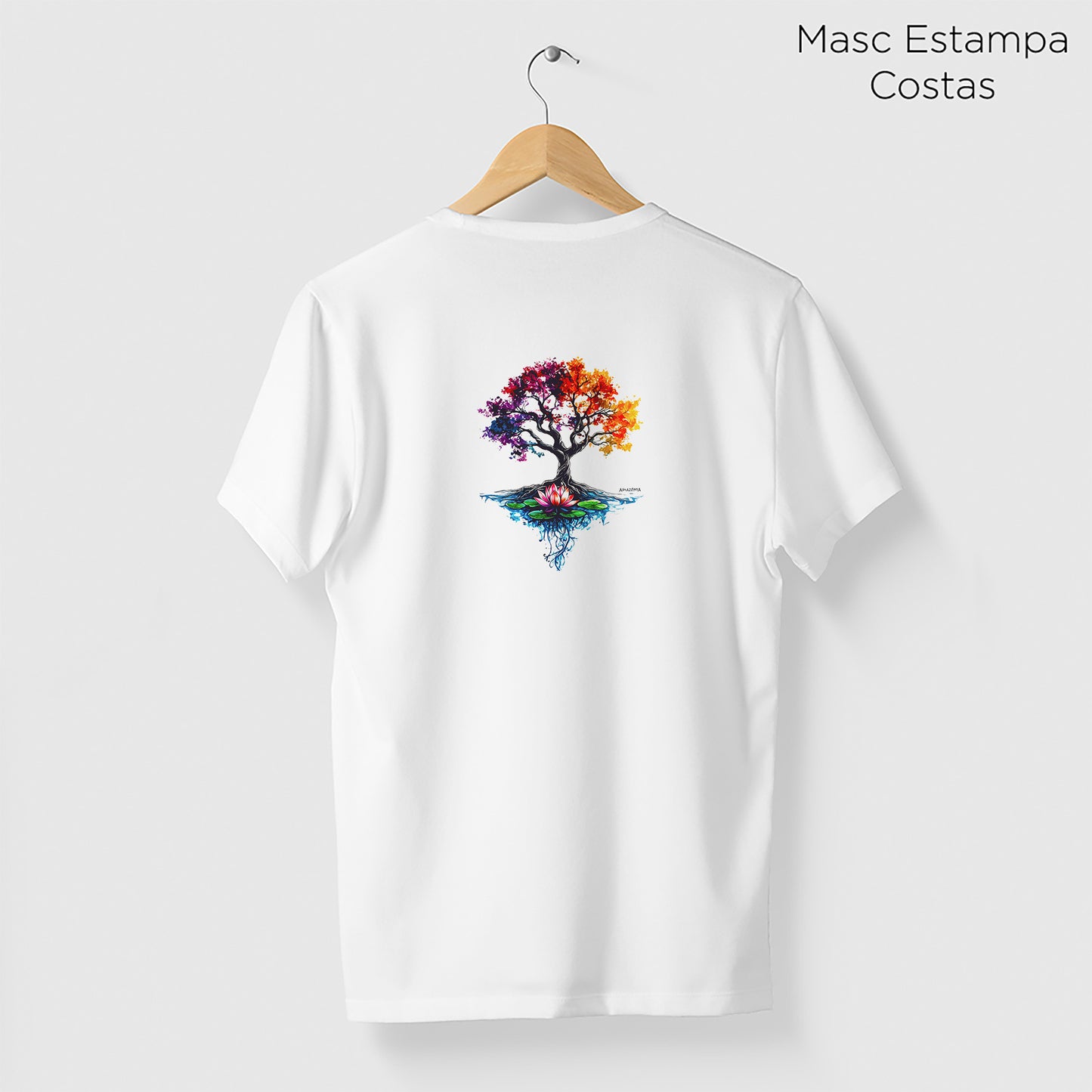 Camiseta Amazônia ÁRVORE DA VIDA - BRANCO - cód 2261