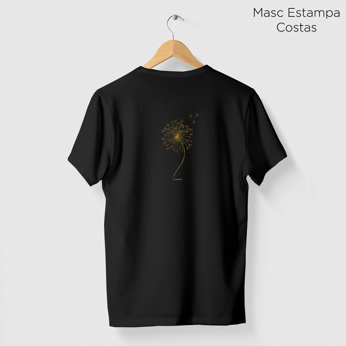Camiseta Amazônia SOPRO DOURADO - PRETO - cód 2272