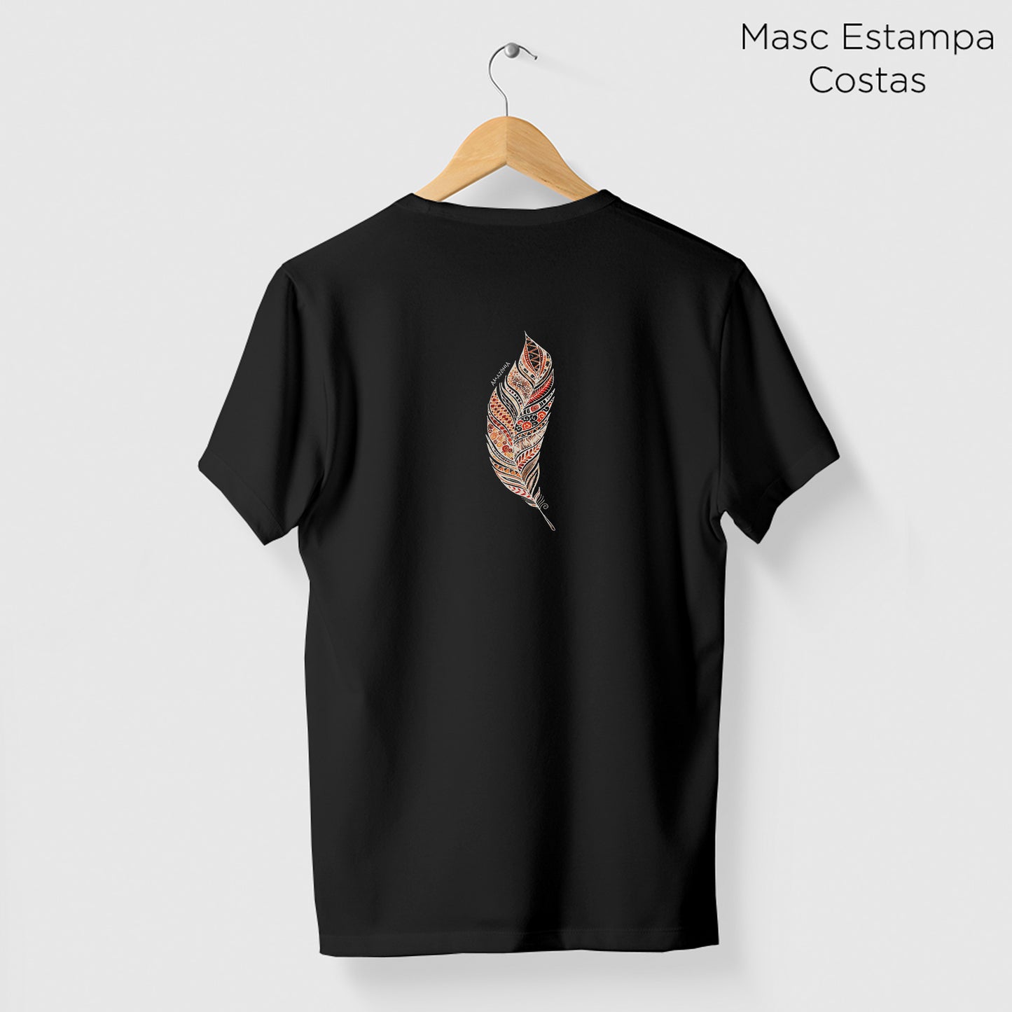 Camiseta Amazônia TRAÇO LIVRE - PRETO - cód 2280