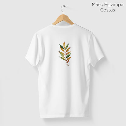 Camiseta Amazônia FOLHAGEM ORGÂNICA - BRANCO - cód 2281