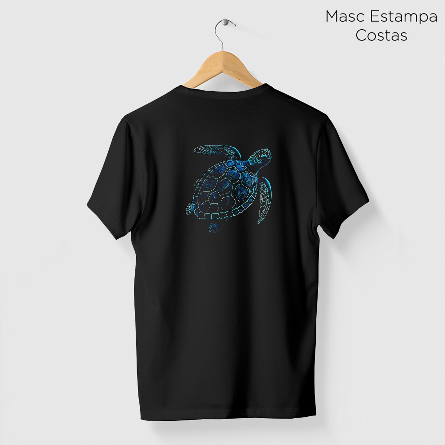 Camiseta Amazônia TARTARUGA OCEANO - PRETO - cód 2286