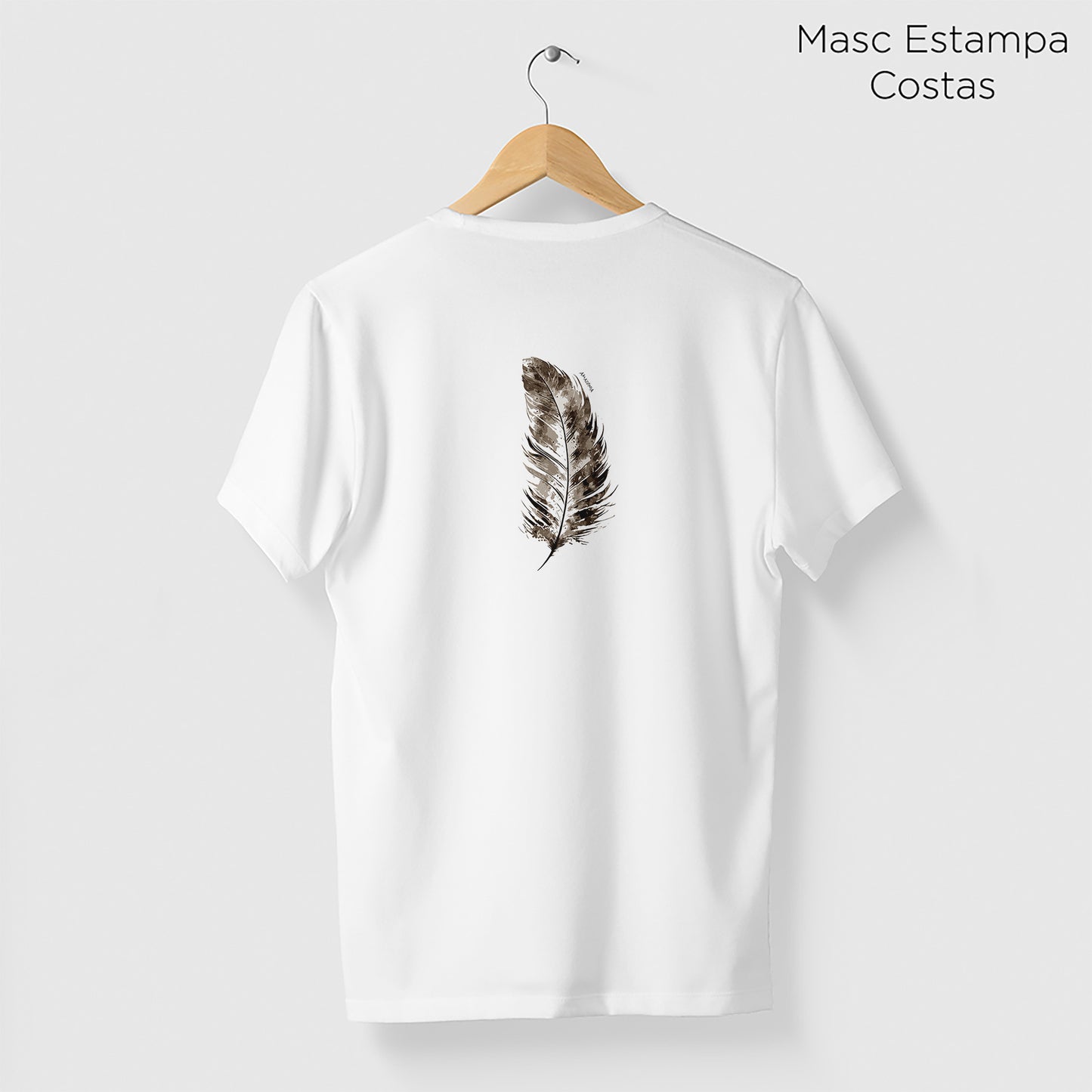 Camiseta Amazônia PENA REAL - BRANCO - cód 2292