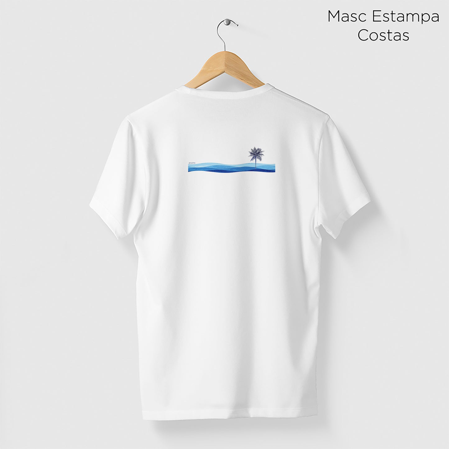 Camiseta Amazônia MAR COQUEIRO - BRANCO - cód 2297