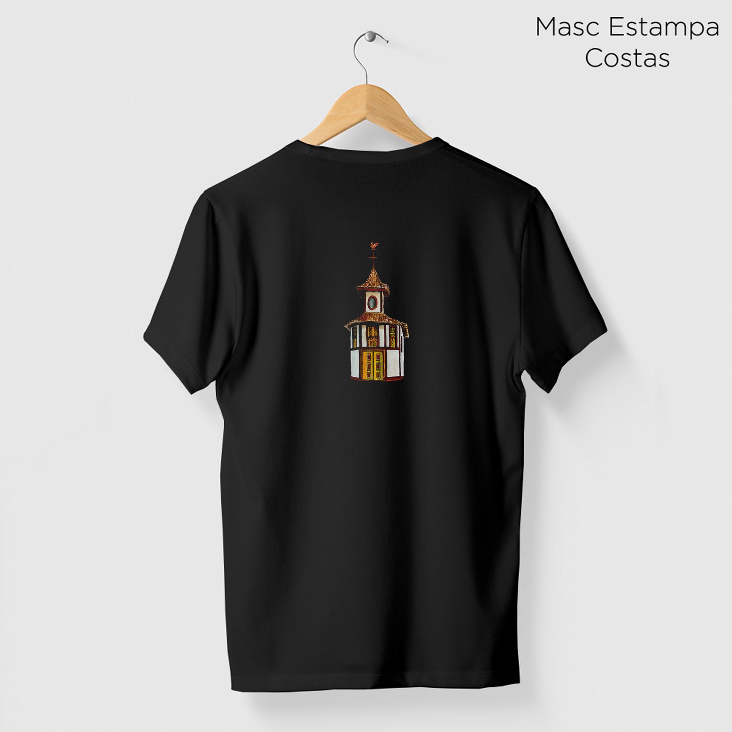 Camiseta Amazônia IGREJINHA DE MILHO VERDE - PRETO - cód 2336