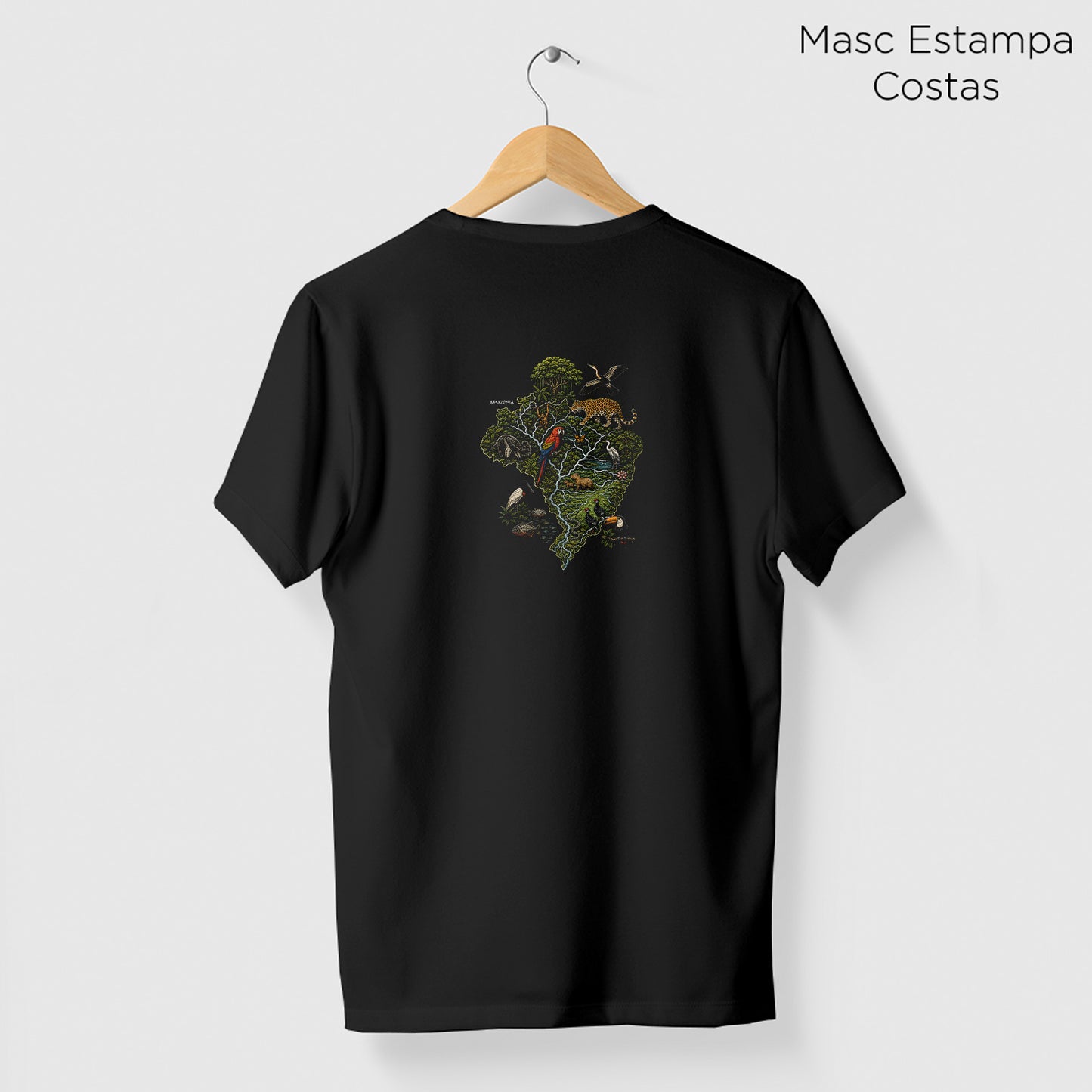 Camiseta Amazônia ECOLOGIA - PRETO - cód 2393
