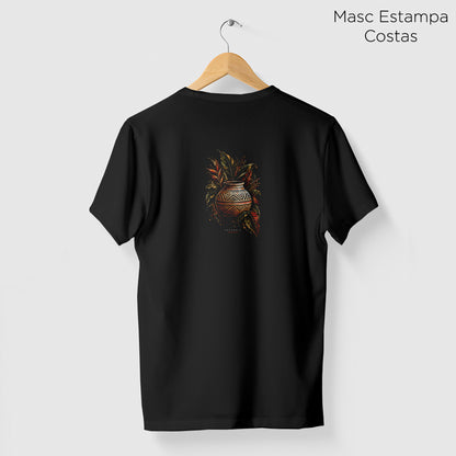Camiseta Amazônia CERÂMICA MARAJOARA - PRETO - cód 2434