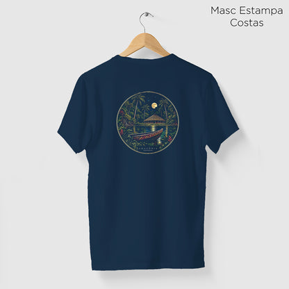 Camiseta Amazônia NOITE AMAZÔNICA - AZUL MARINHO - cód 2436