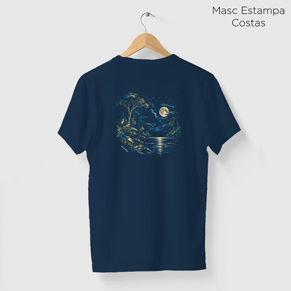 Camiseta Amazônia CÉU DA FLORESTA - AZUL MARINHO - cód 2449