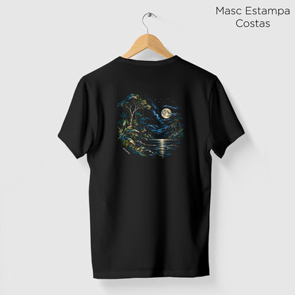Camiseta Amazônia CÉU DA FLORESTA - PRETO - cód 2449