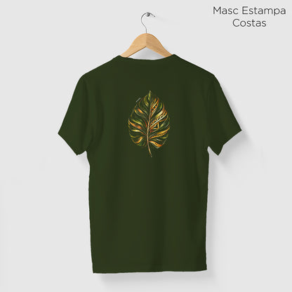Camiseta Amazônia FOLHA NATIVA - VERDE ESCURO - cód 2450