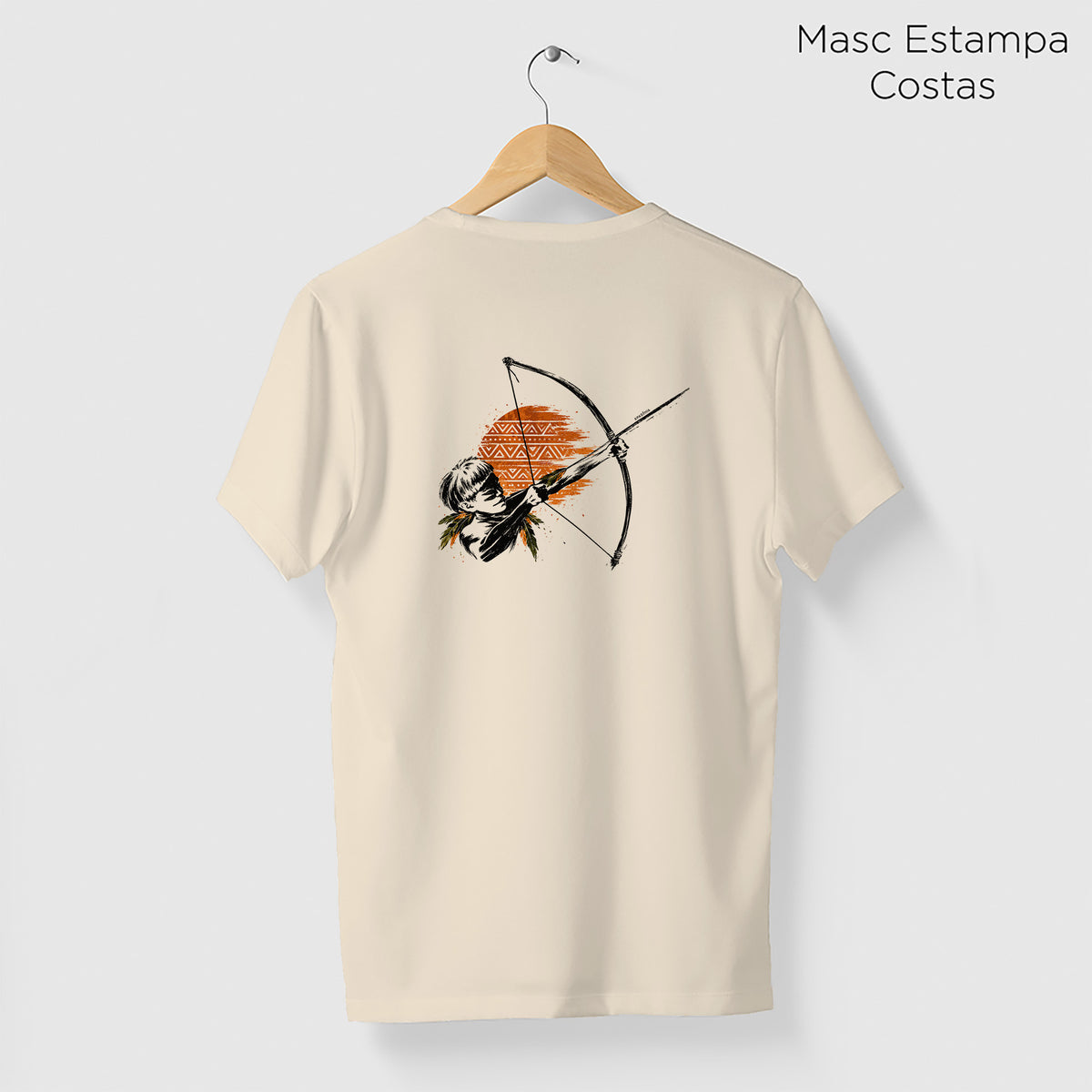 Camiseta Amazônia FLECHA NATIVA - BEGE - cód 2457