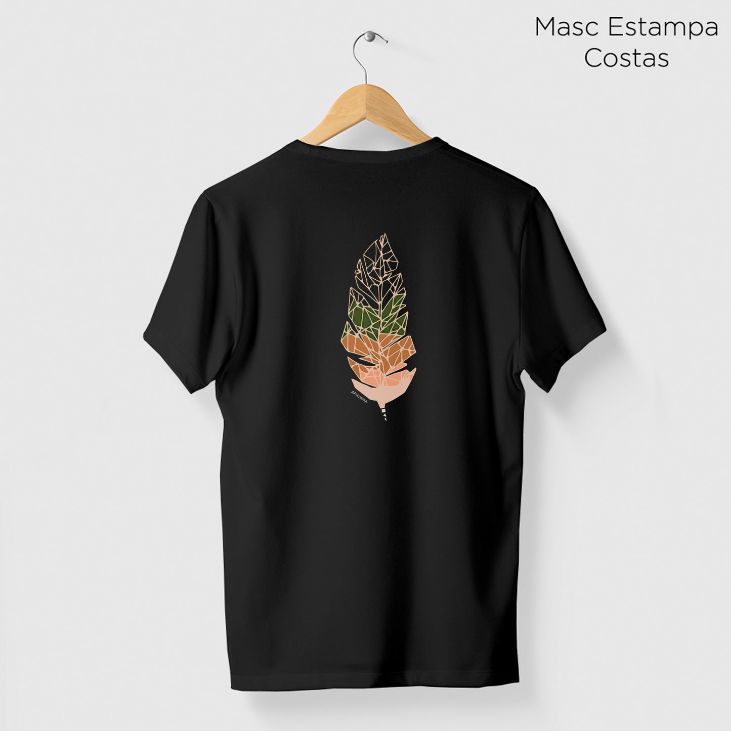 Camiseta Amazônia GRÁFICA PENA - PRETO - cód 2110