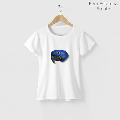 Camiseta Amazônia ARARA AZUL - BRANCO - cód 0198