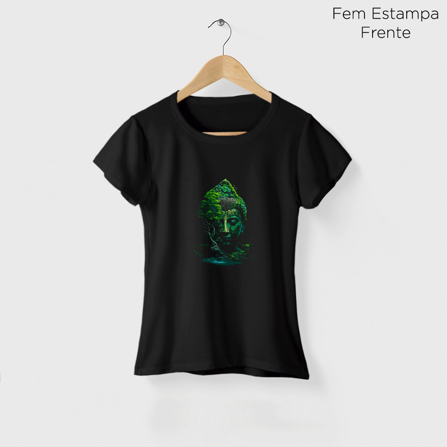 Camiseta Amazônia BUDA FLORESTA - PRETO - cód 0910