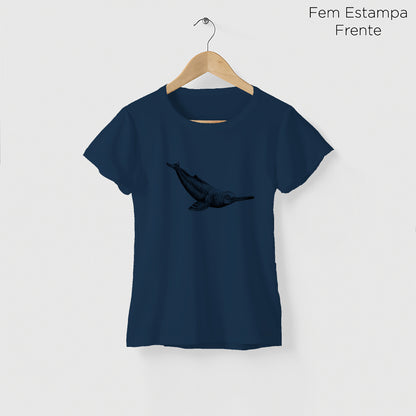 Camiseta Amazônia ANAVILHANAS - BOTO - AZUL MARINHO - cód 10001