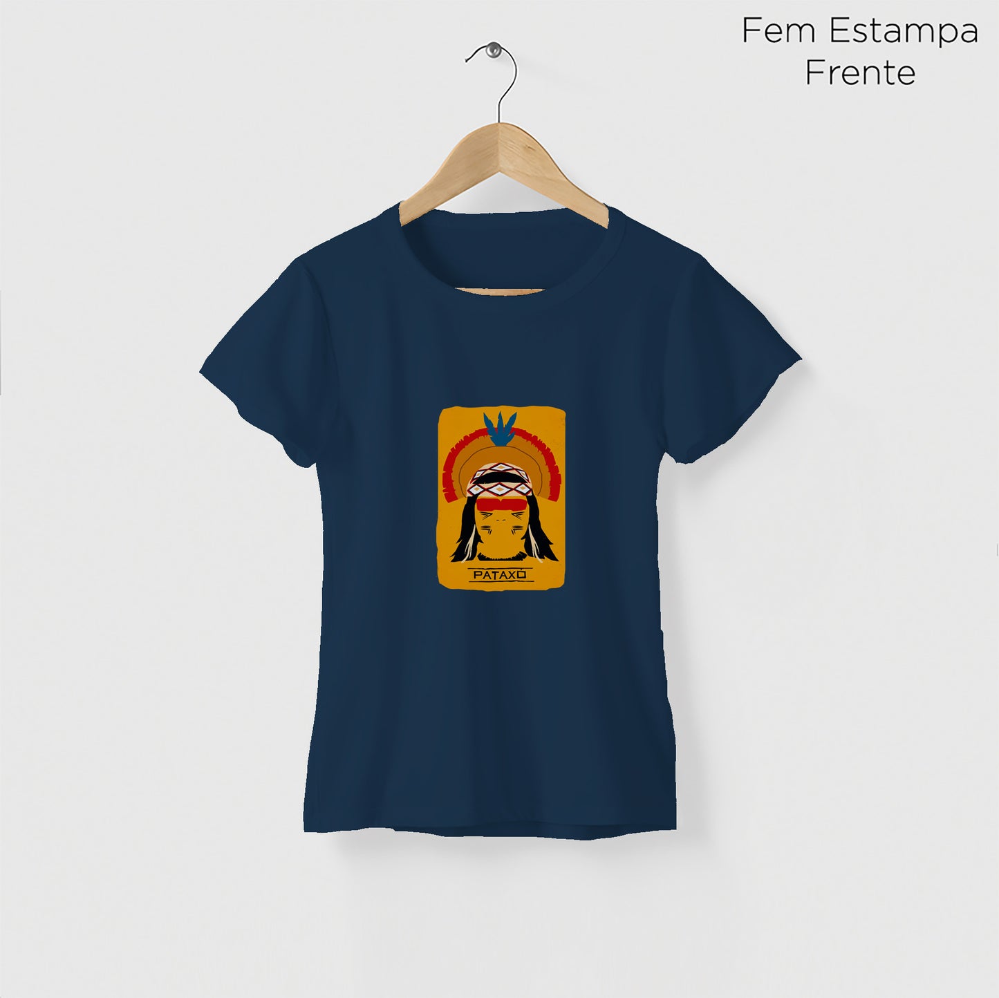 Camiseta Amazônia ORIGENS PATAXÓ - AZUL MARINHO - cód 10579