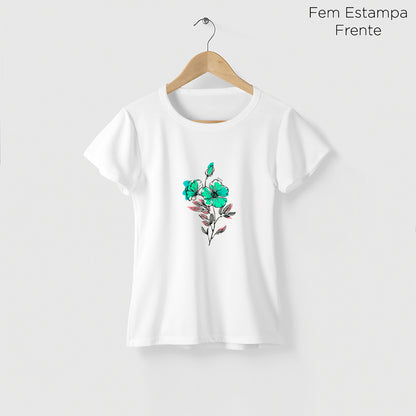Camiseta Amazônia LINE FLOWER – BRANCO - cód 2092