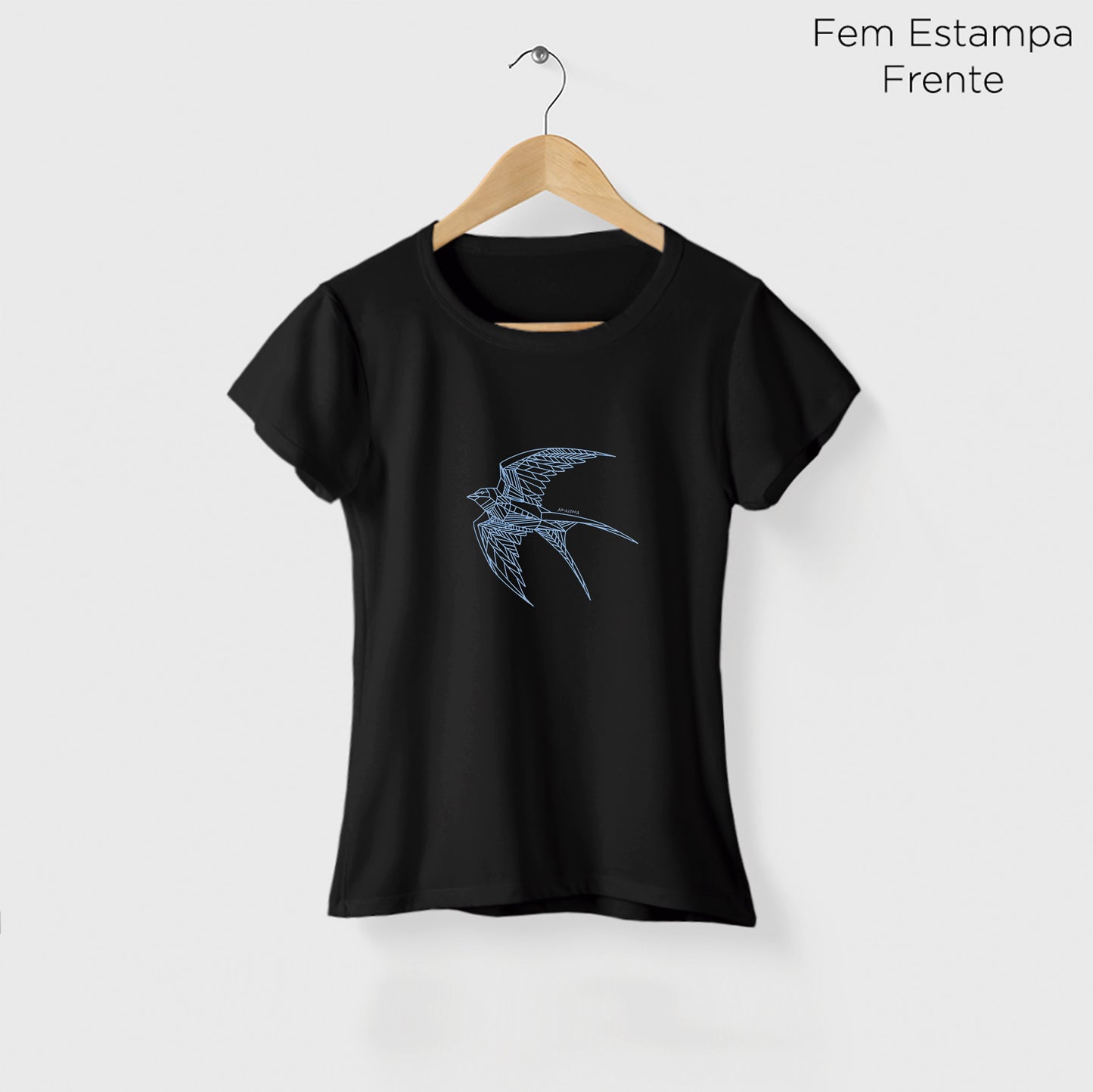 Camiseta Amazônia ANDORINHA LINHAS - PRETO - cód 2109