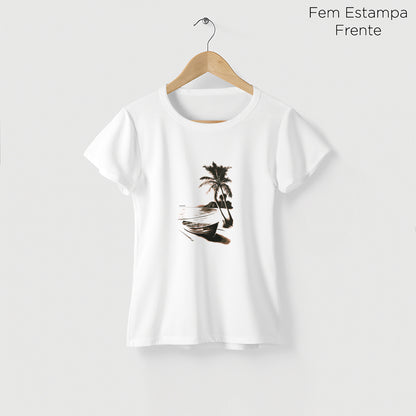 Camiseta Amazônia PRAIA DESERTA - BRANCO - cód 2124