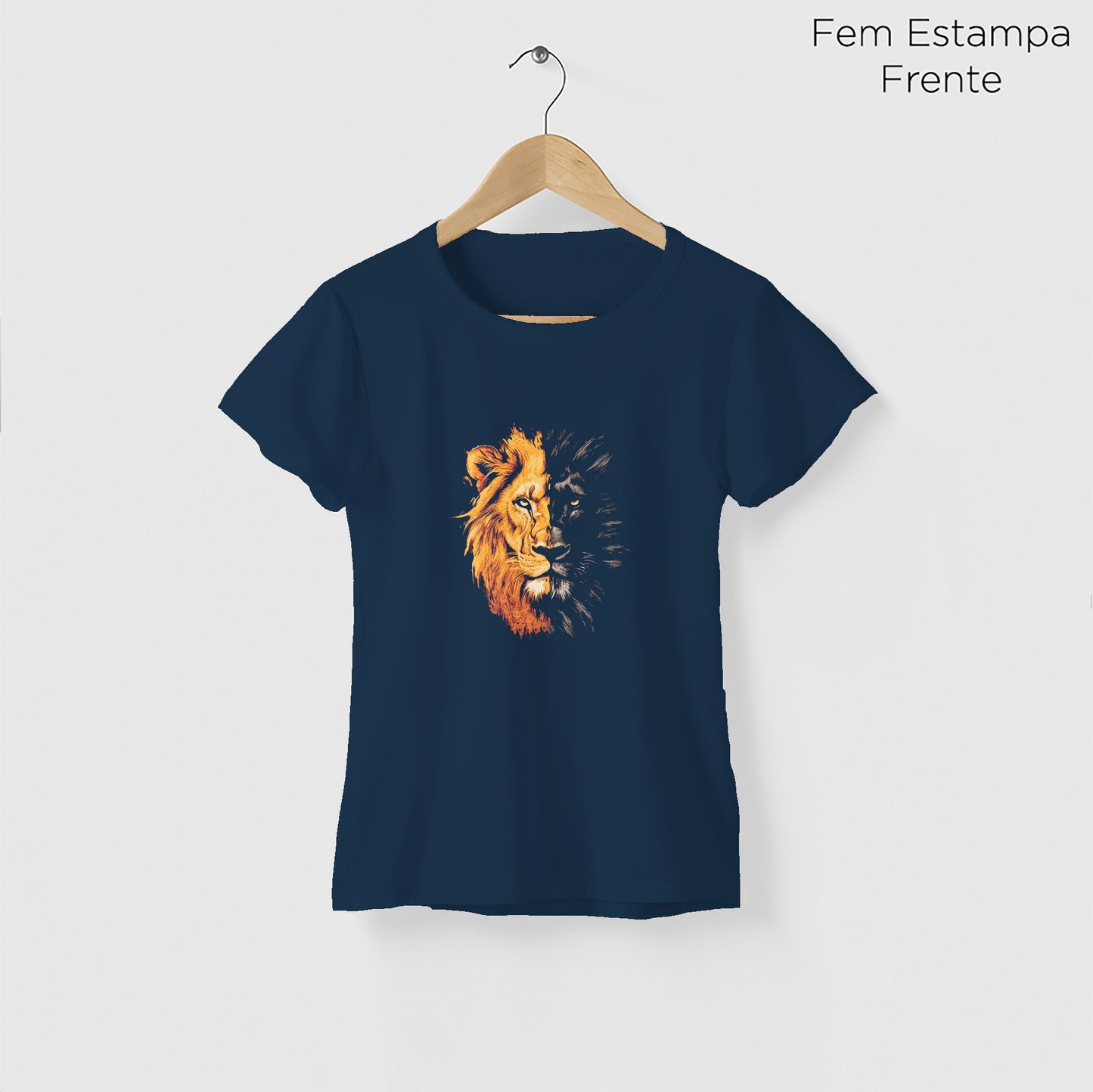 Camiseta Amazônia ON OFF LION - AZUL MARINHO - cód 2126