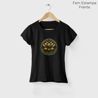 Camiseta Amazônia LOTUS MANDALA - PRETO - cód 2127
