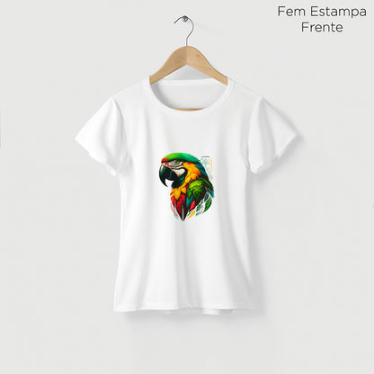 Camiseta Amazônia COLOR MACAW - BRANCO - cód 2131