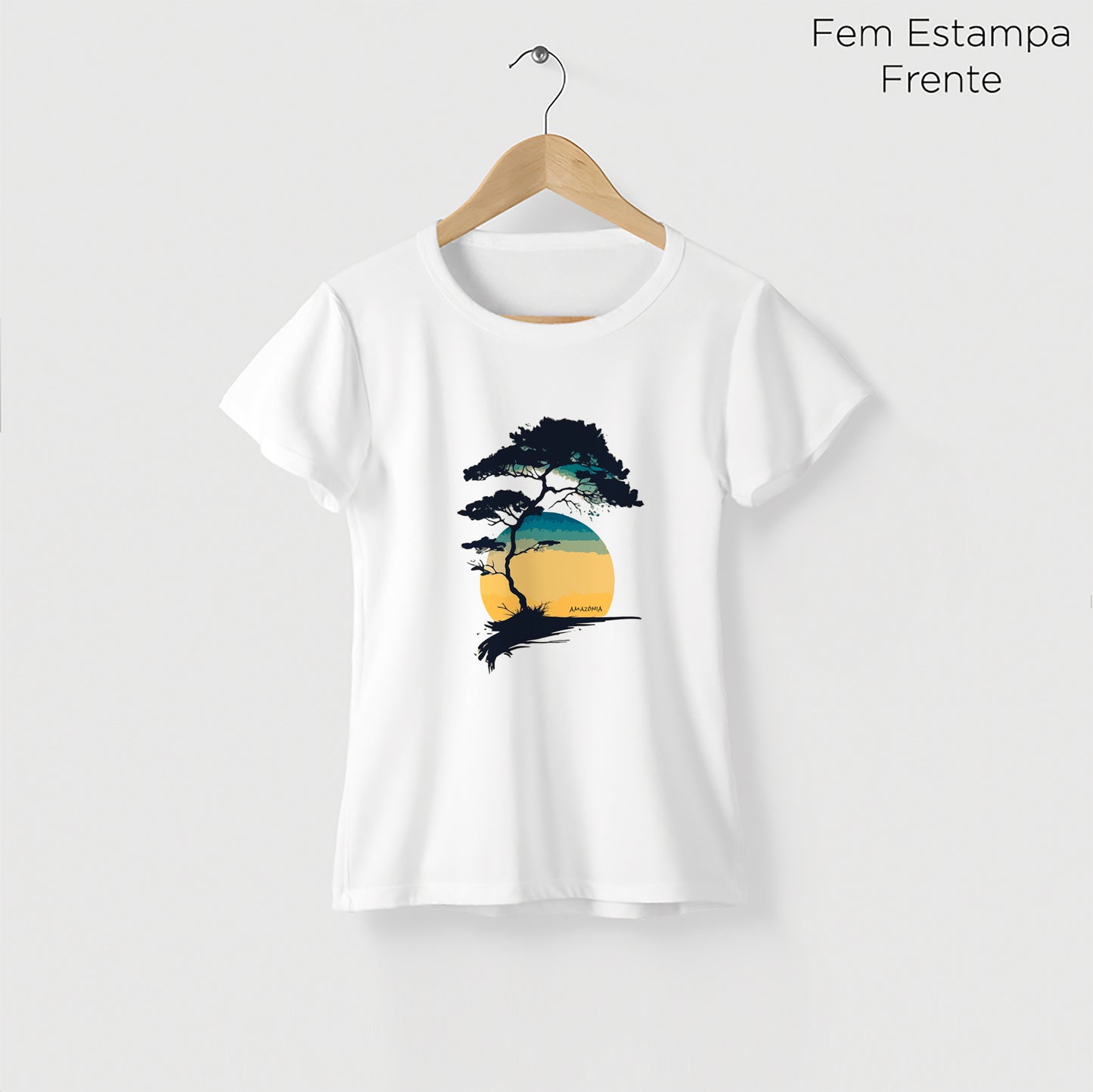 Camiseta Amazônia BONSAI PAISAGEM - BRANCO - cód 2135