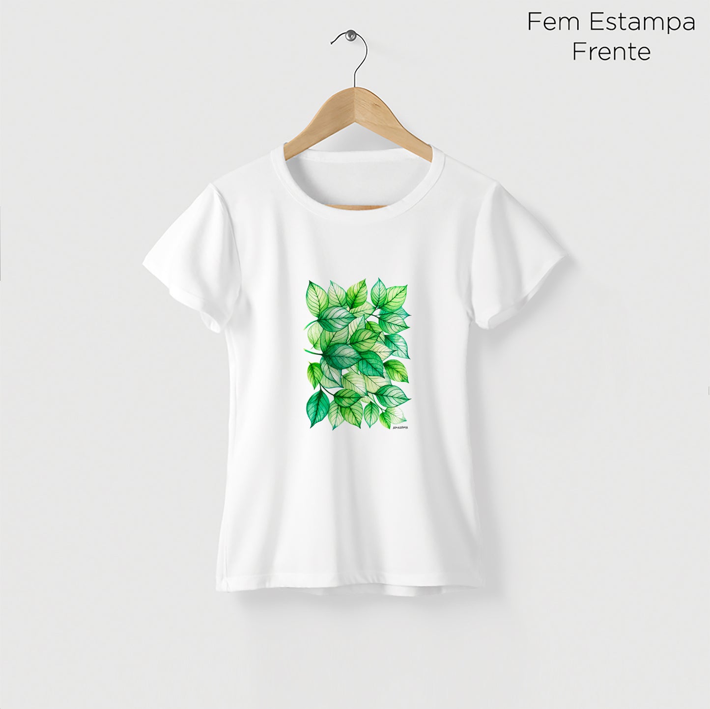 Camiseta Amazônia FLORAL - BRANCO - cód 2136