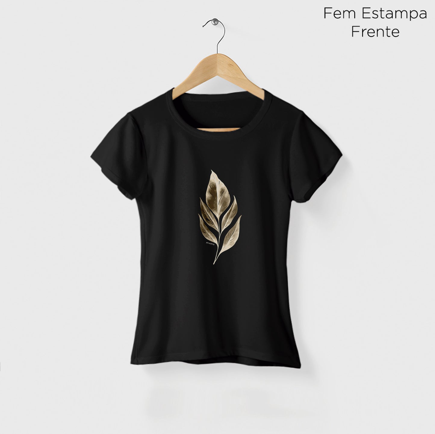Camiseta Amazônia FOLHARTE - PRETO - cód 2137