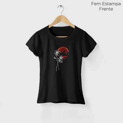 Camiseta Amazônia FLOR PAISAGEM - PRETO - cód 2142