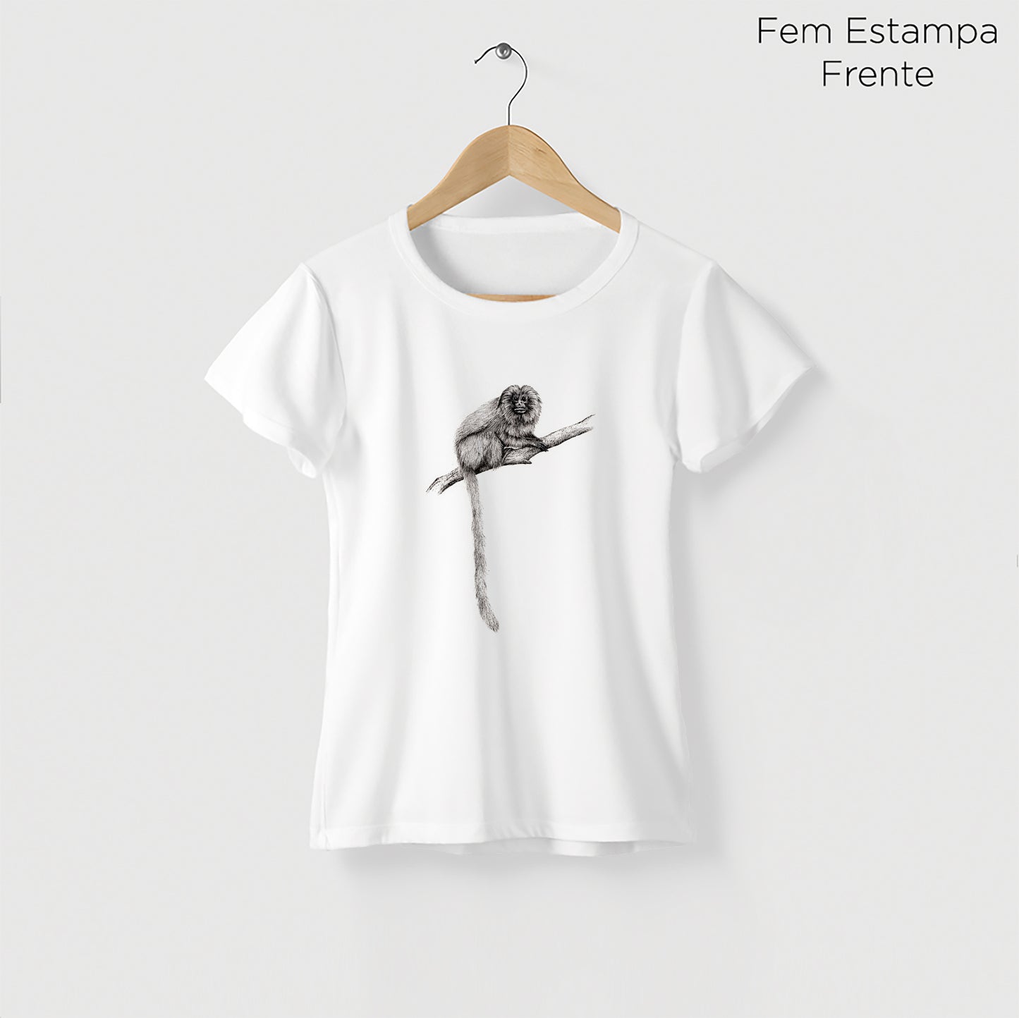 Camiseta Amazônia MICO LEÃO - BRANCO - cód 2146
