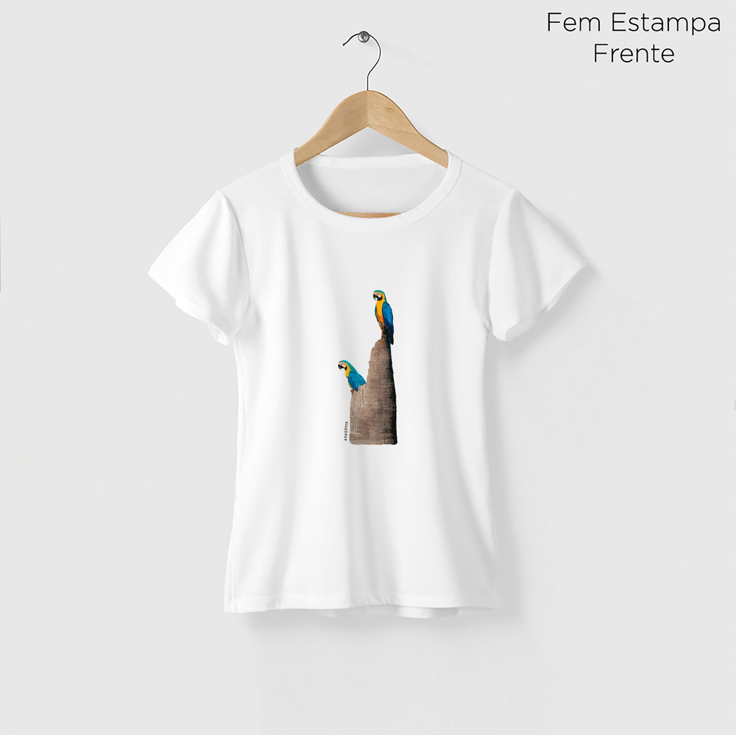 Camiseta Amazônia TRONCO ARARA - BRANCO - cód 2147