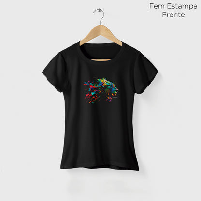 Camiseta Amazônia ONÇA COLORS - PRETO - cód 2148
